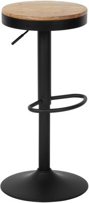 Barhocker KORID Holz Natura 38.5x38.5x58 cm Barstuhl Höhenverstellbar Drehbar