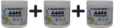 3 x Allnutrition AAKG Muscle Pump, Orange - 300g