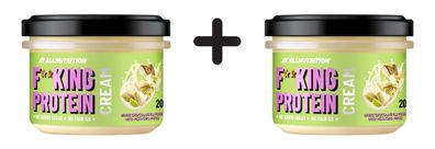 2 x Allnutrition Fitking Protein Cream, White Chocolate with Pistachio Pieces - 200g