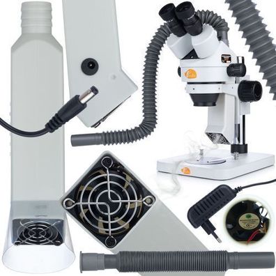 Rosfix Rauchabsauger für Stereomikroskop – 35–76 cm Schlauch | 220V 12V