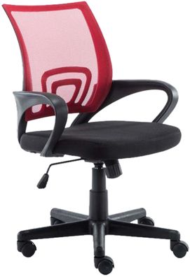 Bürostuhl Ergonomisch ZEOS Rot Schreibtischstuhl mit Netzbespannung