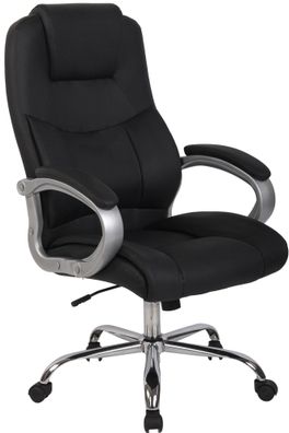 Bürostuhl SYDNEY 113x66x70 Schwarz Kunstleder Metall Gestell ergonomische Bürostühle