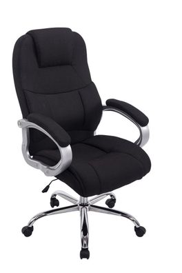 Bürostuhl SYDNEY Stoff 113x66x70 Schwarz Stoff Metall in Chromoptik Gestell