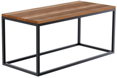 Couchtisch GONAR Holz Eiche 100x45x50 cm Sofatisch Eckig Beistelltisch Holz