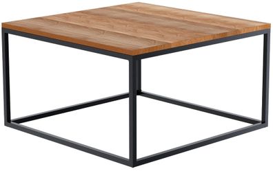 Couchtisch GONAR Holz Eiche 80x80x45 cm Sofatisch Eckig Beistelltisch Holz