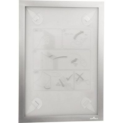 Präsentationssystem A4 Duraframe silber metallic Wallpaper Inforahmen