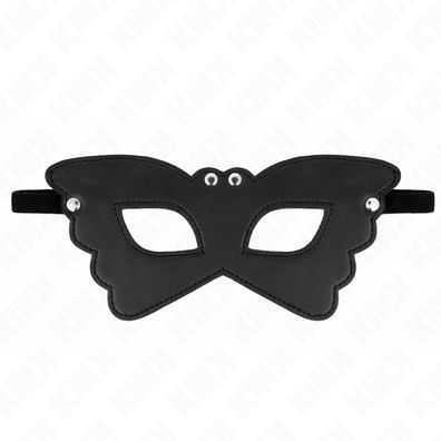 Schmetterling geformt Kunstleder Maske 20 X 9 Cm