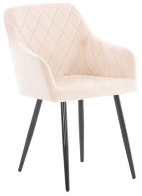 Esszimmerstuhl LISAN Samt Beige 47x44x84 cm Essstühle Esszimmerstühle Küchenstühle