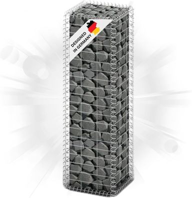 Gabionensäule Steinsäule MISA Stahl für Außenbereich 100x30x30cm Steinkorb