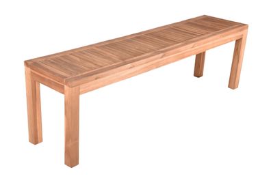 Gartenbank NADJA 3-Sitzer 150cm Breit Teak Teakbraun Terrassenbank Wetterfest
