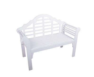 Gartenbank TAMPA 124cm Breit Eukalyptus Eukalyptusbraun Terrassenbank Wetterfest