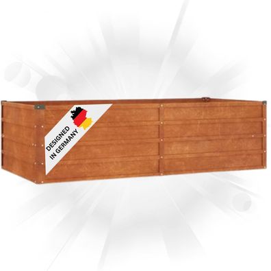 Hochbeet Cortenstahl ISAK unten offen Hochbeet Metall Pflanzenbeet Gartenbeet Metall