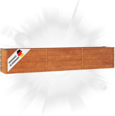 Hochbeet Cortenstahl ISAK unten offen Hochbeet Metall Pflanzenbeet Gartenbeet Metall