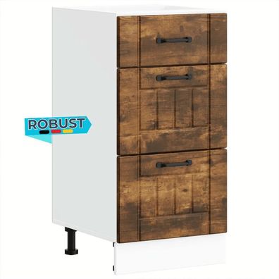 Küchenunterschrank MARO Räuchereiche 40x46x81,5 cm Küche Unterschrank Schublade
