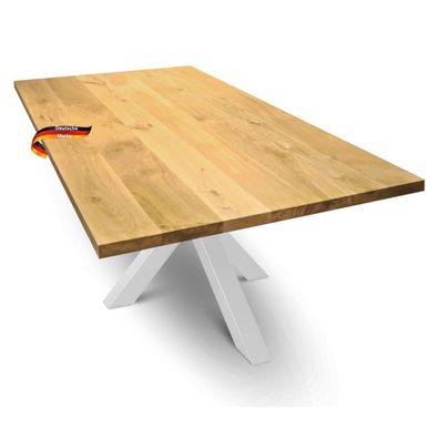 Massivholzplatte Eiche ERIK 280x100 Tischplatte rechteckig Holzplatte Arbeitsplatte