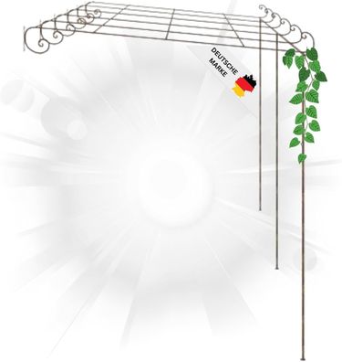Pergola Eisen RITTO 6x3x2,5m BxTxH Antik-Braun Rankhilfe Pergola Metall Bausatz