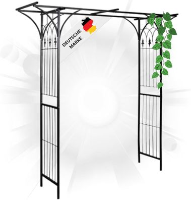 Rosenbogen Metall PARIS 200x52x204cm Stahl Gartenbogen Torbogen Rankhilfe für