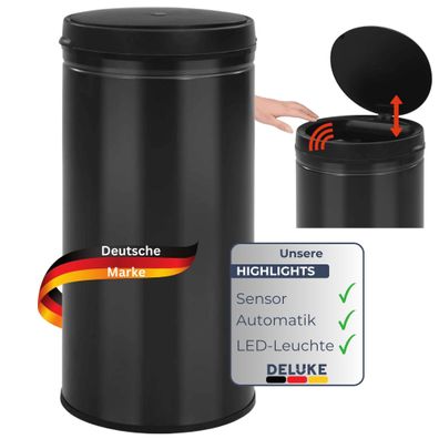Sensor Mülleimer Küche 70L Schwarz Automatik Bewegungssensor Klemmring Smarter
