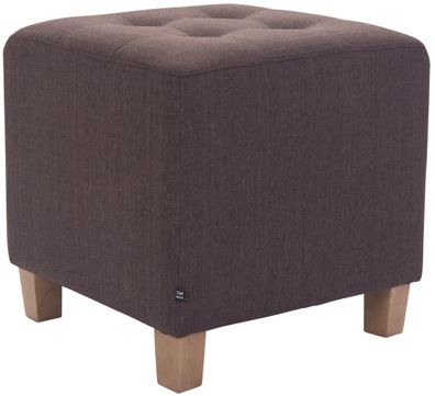 Sitzhocker CELIS Stoff Braun 45x45x46 cm Hocker Schlafzimmer Polsterhocker Wohnzimmer