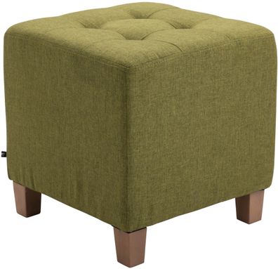 Sitzhocker CELIS Stoff Grün 45x45x46 cm Hocker Schlafzimmer Polsterhocker Wohnzimmer
