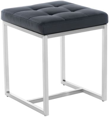 Sitzhocker VELAN Kunstleder Schwarz 40x40x48 cm Hocker Schlafzimmer Polsterhocker