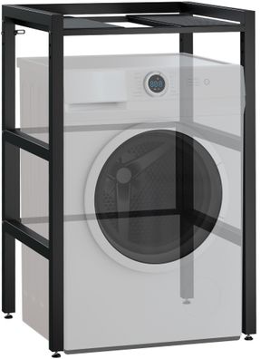 Stapelgestell für Wäschetrockner auf Waschmaschine MIXON Schwarz Stahlgestell 300kg