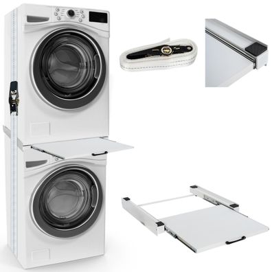 Verbindungsrahmen für Waschmaschine/Trockner EDEO mit Ablage 60cm Breit Universal