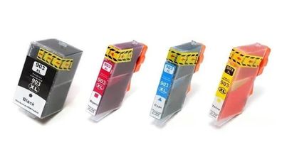 4 Patrone kompatibel mit HP 903XL bk, c, m, y für OfficeJet 6960 6970 6975 6978