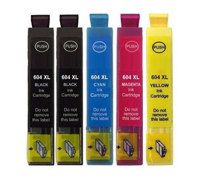 5 Druckerpatronen 604 XL für Epson XXL Multicolor