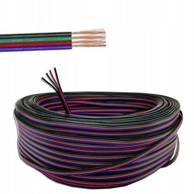 Rosfix RGB Kabel 4-adrig – 1m 22AWG 0,35mm² | Kupfer verzinnt PVC-Isolierung