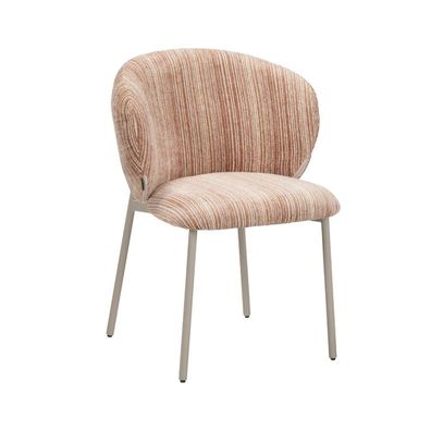 Bronx71 Esszimmerstuhl Milo Chenille beige/pink