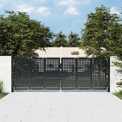 vidaXL Gartentor Anthrazit 300x75 cm Stahl