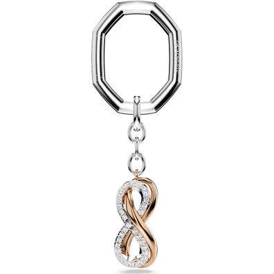 Swarovski Schlüsselanhänger, Unendlichkeit, Weiß, Metallmix 5687996 9009656879962