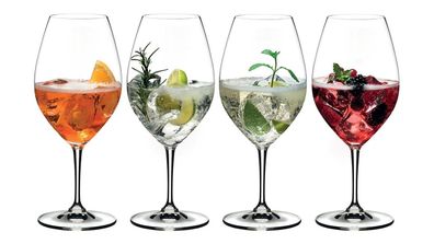 Riedel Aperitivo Vorteilsset 5260/51 + Gratis 4er Set EKM Living Edelstahl Trinkha