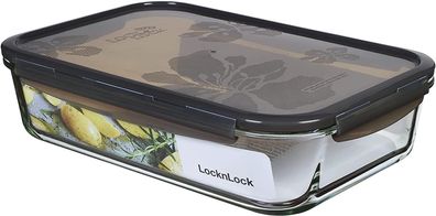 LocknLock oven glass 3,60L 345 x 236 x 88 mm, Deckelfarbe grau LLG472G