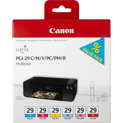 CANON Tinte Multipack PGI-29 Cmypcpm C/M/Y/PC/PM/R Multipack Pixma PRO-1