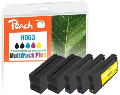 Peach Patrone HP Nr.963 MultiPack Plus OEM reset 2xbk, , , remanufactured