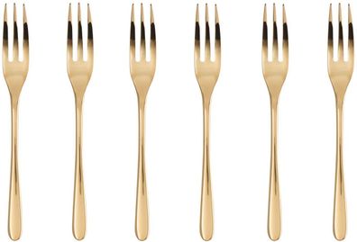 Sambonet Taste Edelstahl/PVD Gold Kuchengabeln 6tlg. 52553GA5