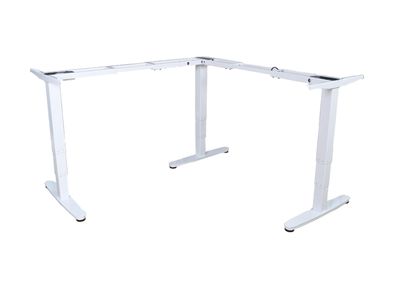 equip ERGO Elektr.-Sitz-Steh Tischgestell, L-Form, weiß