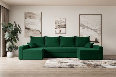 Couch mit Schlaffunktion, Wohnzimmer - Wohnlandschaft ALESIA-U