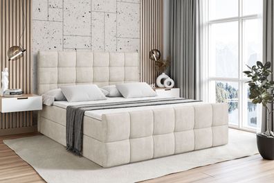 Boxspringbett mit Matratze, Topper, Polsterbett mit Bettkasten APO-Z