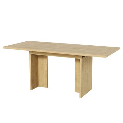 Ausziehbarer Esstisch 140-180x80 cm Eiche MDF für 6-8 Personen