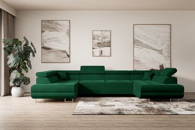 Couch mit Schlaffunktion, Wohnzimmer - Ecksofa GUSA-U