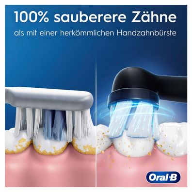 Oral-B iO Series 2 Elektrische Zahnbürste Night Black/Calm Pink mit 2 Handstücken