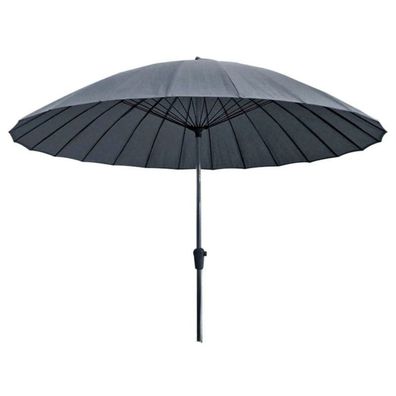 Sonnenschirm anthrazit mit Kurbel, 24 Streben : anthrazit