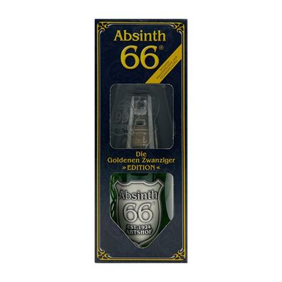 Absinth 66 Geschenkset, die Goldenen Zwanziger Edition, 66% Vol. 0,2 l