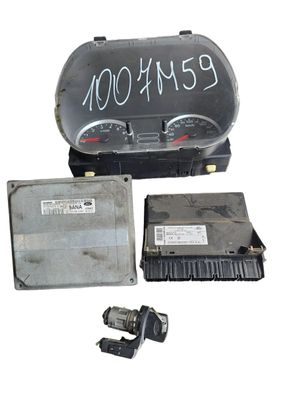 Ford Fiesta Benzin Motorsteuergerät Set ECU 4S61-12A650-KA