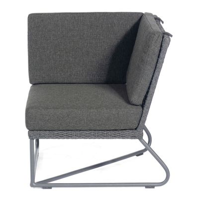 Sonnenpartner Poison Lounge-Eckmodul Loungesessel Aluminium mit Polyrope dunkelgrau