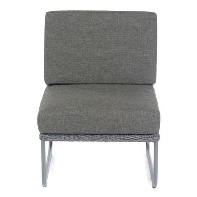 Sonnenpartner Lounge-Mittelmodul Poison Aluminium mit Polyrope dunkelgrau Lounge-Ses