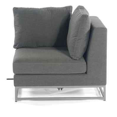 Sonnenpartner Lounge-Eckmodul Unique Aluminium mit Kissen anthrazit Loungesessel Sun